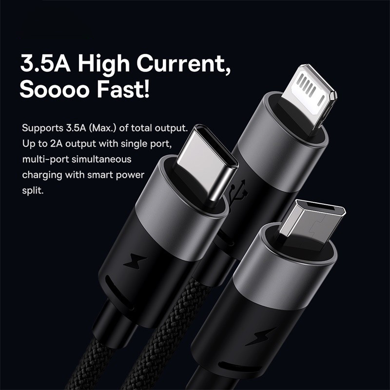 Кабель Baseus 3-в-1 USB C