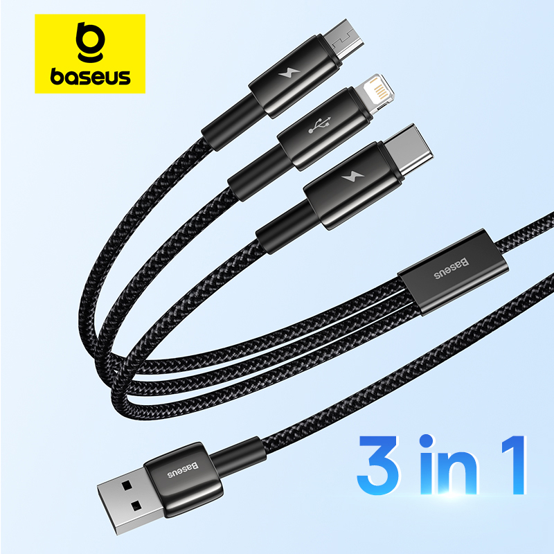 USB-кабель Baseus 3 в 1 для iPhone и Android
