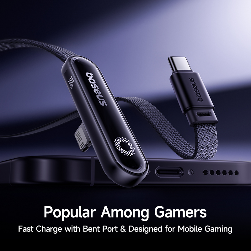 USB-C кабель Baseus MVP3 с угловым разъемом — быстрая зарядка