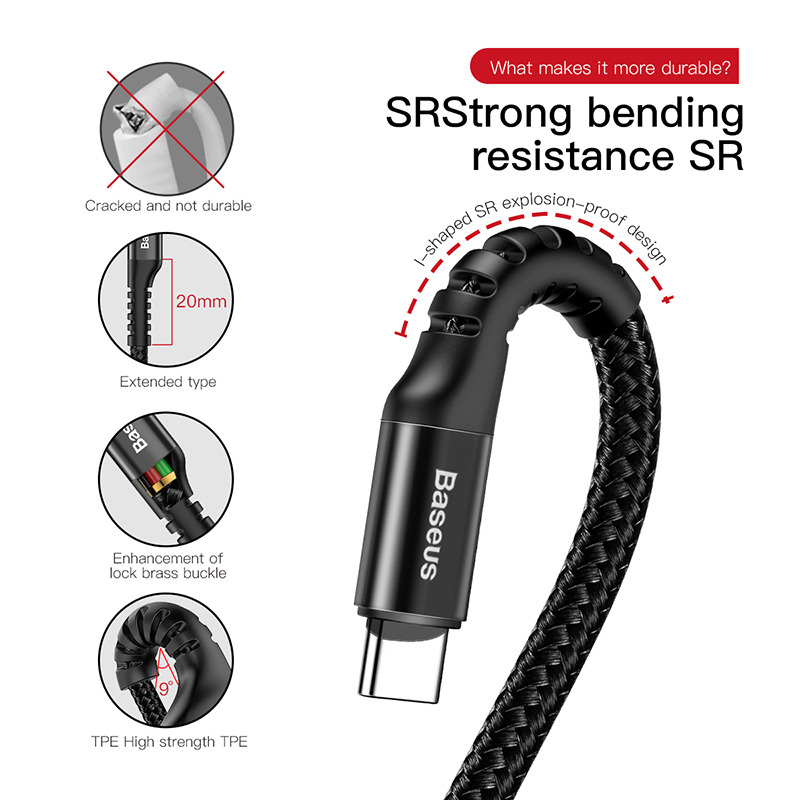 Выдвижной USB-C кабель Baseus