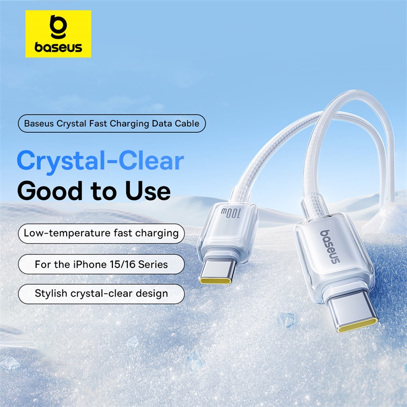 USB-кабель Baseus 100 Вт: быстрая зарядка для iPhone и ноутбуков.