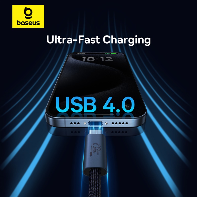 Кабель Baseus 240 Вт USB C для iPhone и MacBook