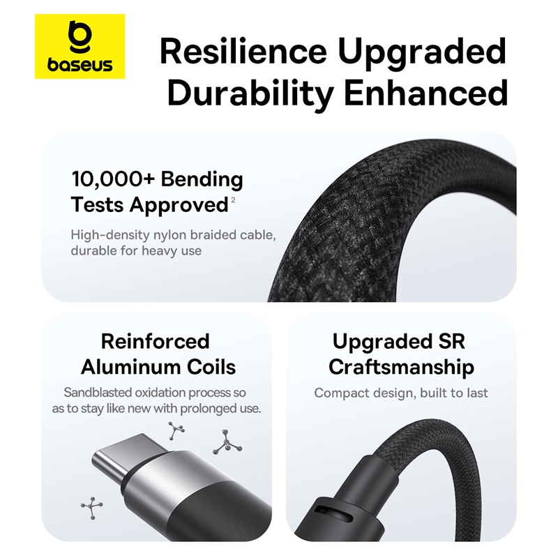 Кабель Baseus 3 в 1 USB C — быстрая зарядка