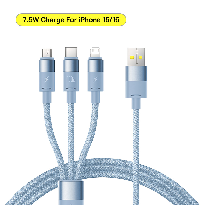Кабель Baseus 3 в 1 USB C — быстрая зарядка