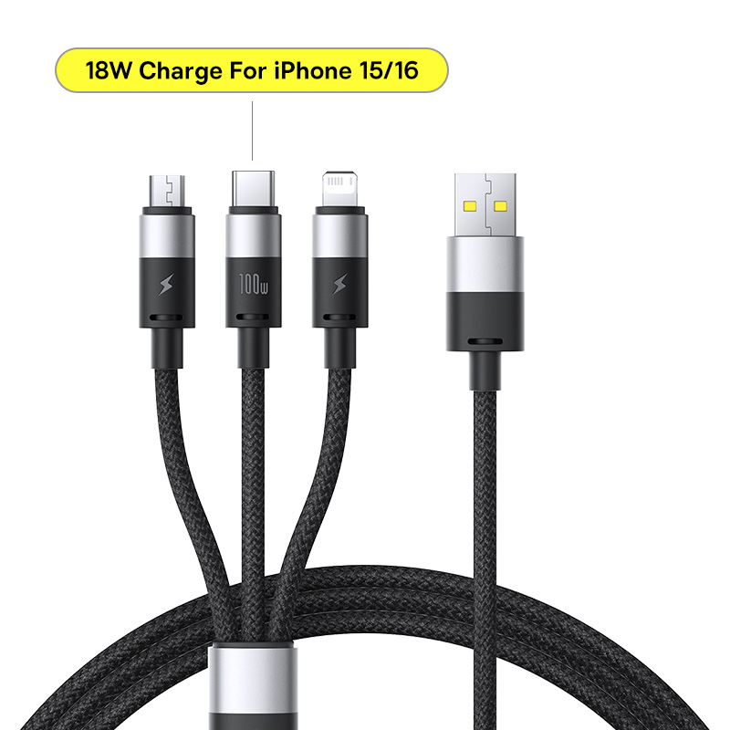 USB-кабель Baseus 18 Вт: быстрая зарядка для iPhone и других устройств.