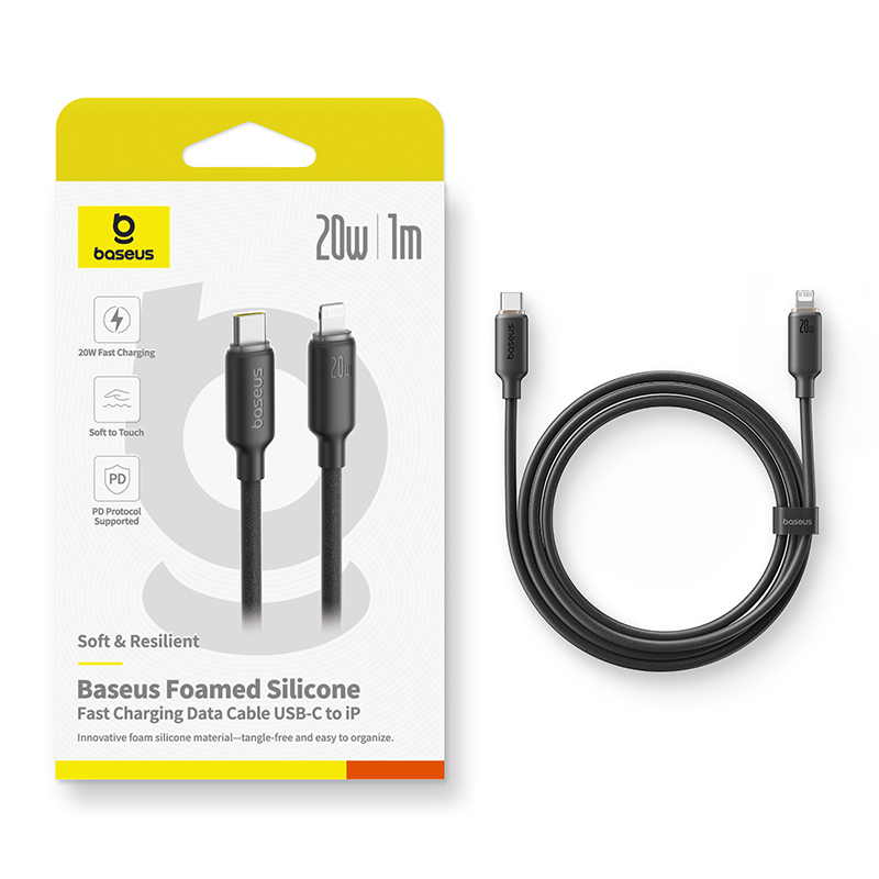 Силиконовый USB-C кабель Baseus из пеноматериала для iPhone