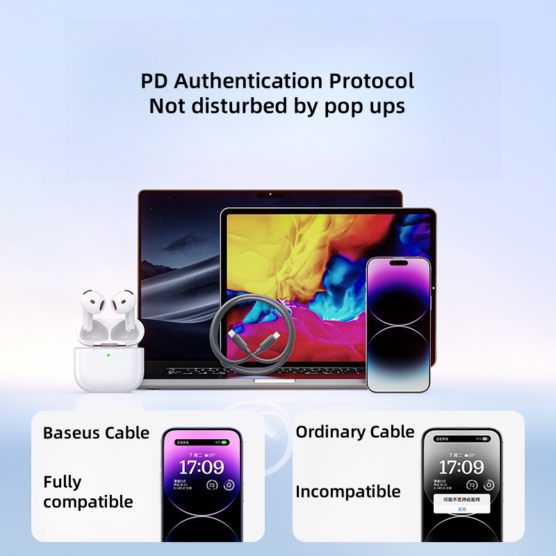 Силиконовый USB-C кабель Baseus из пеноматериала для iPhone