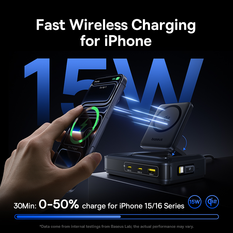Nabíječka Baseus Nomos 160W 5v1 Qi2