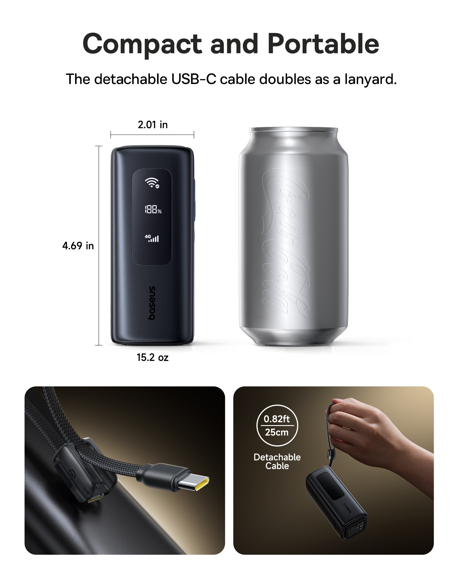 Портативный внешний аккумулятор Baseus GX11 4G Mifi Power Bank - WiFi и зарядное устройство