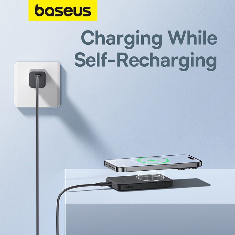 Беспроводной портативный зарядный аккумулятор Baseus Magnetic Mini 5000mAh