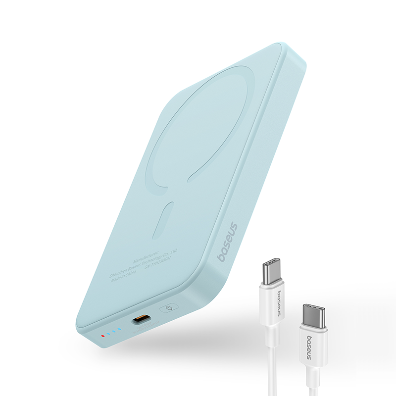 Беспроводной портативный зарядный аккумулятор Baseus Magnetic Mini 5000mAh