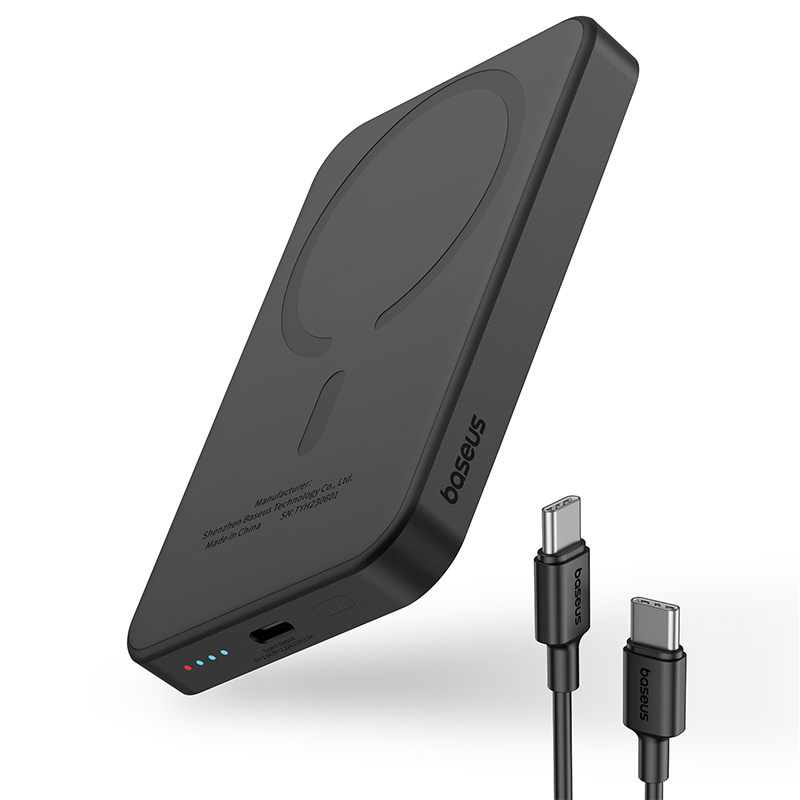 Беспроводной портативный зарядный аккумулятор Baseus Magnetic Mini 5000mAh