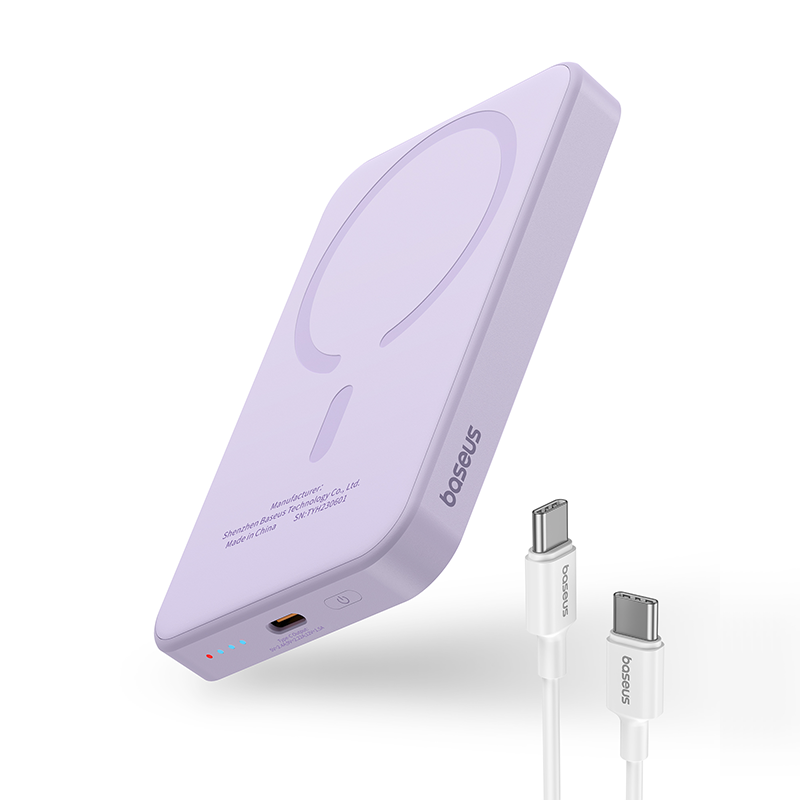 Беспроводной портативный зарядный аккумулятор Baseus Magnetic Mini 5000mAh