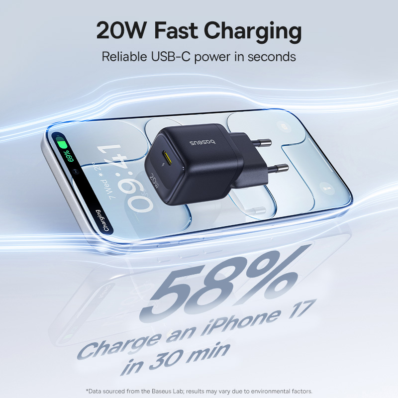 Зарядное устройство для телефона Baseus 20 Вт GaN USB C