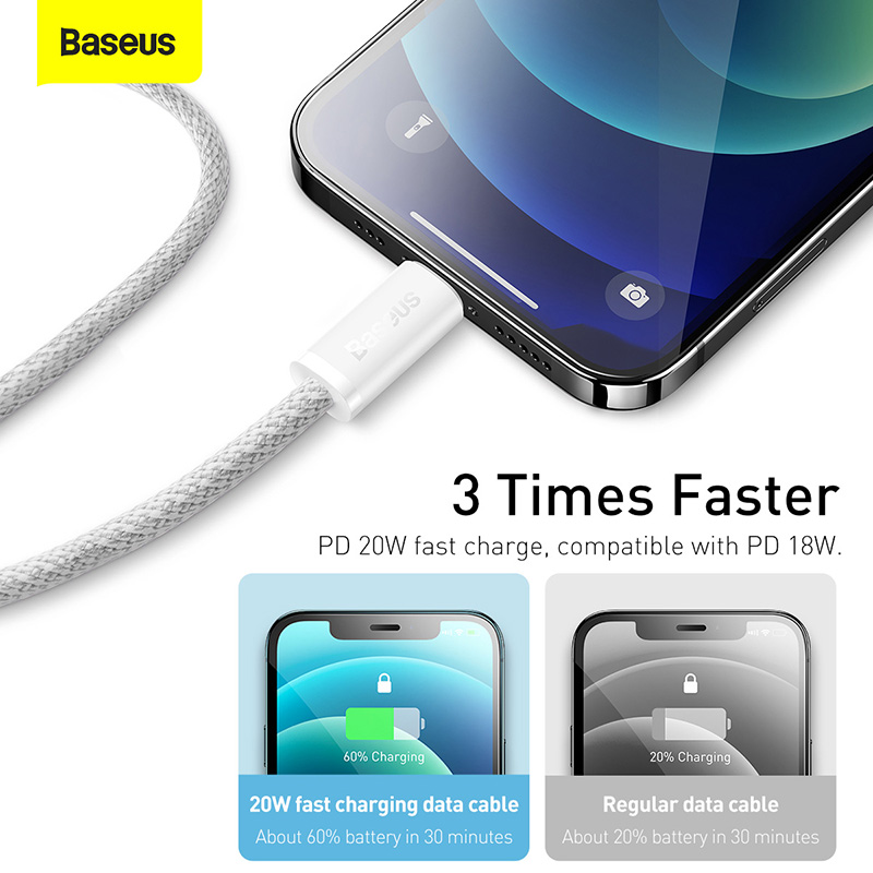 USB-кабель Baseus USB-C: быстрая зарядка для iPhone и iPad.
