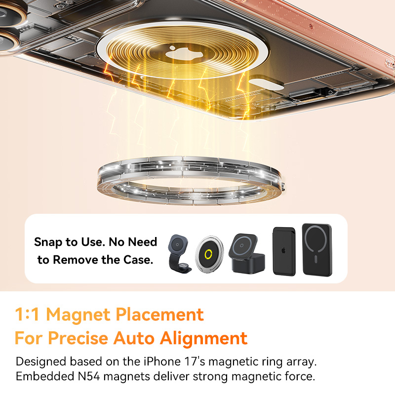 Магнитный прозрачный чехол Baseus для iPhone 17 Pro Max