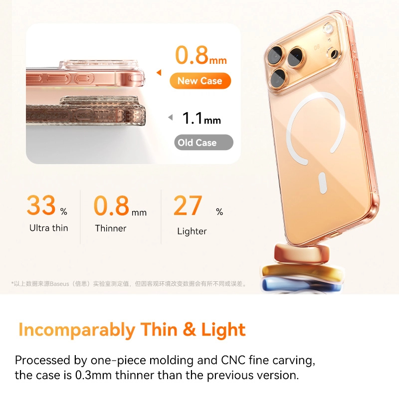 Магнитный прозрачный чехол Baseus для iPhone 17 Pro Max