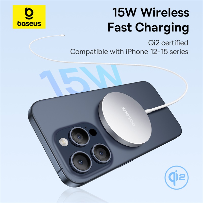 Беспроводное зарядное устройство Baseus Qi2 15W MagSafe