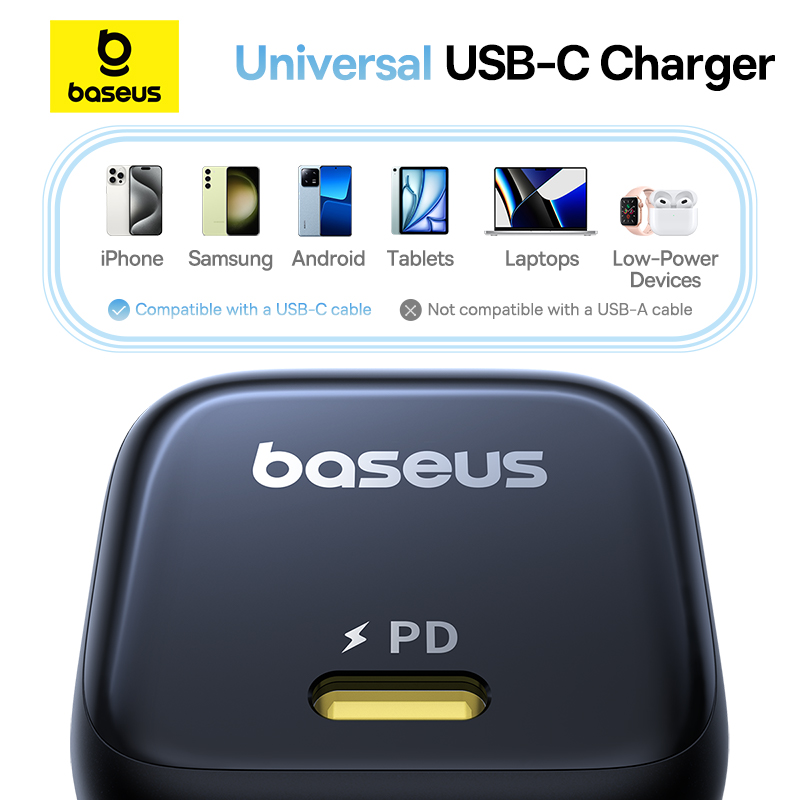 Зарядное устройство Baseus 45 Вт GaN для iPhone, Samsung