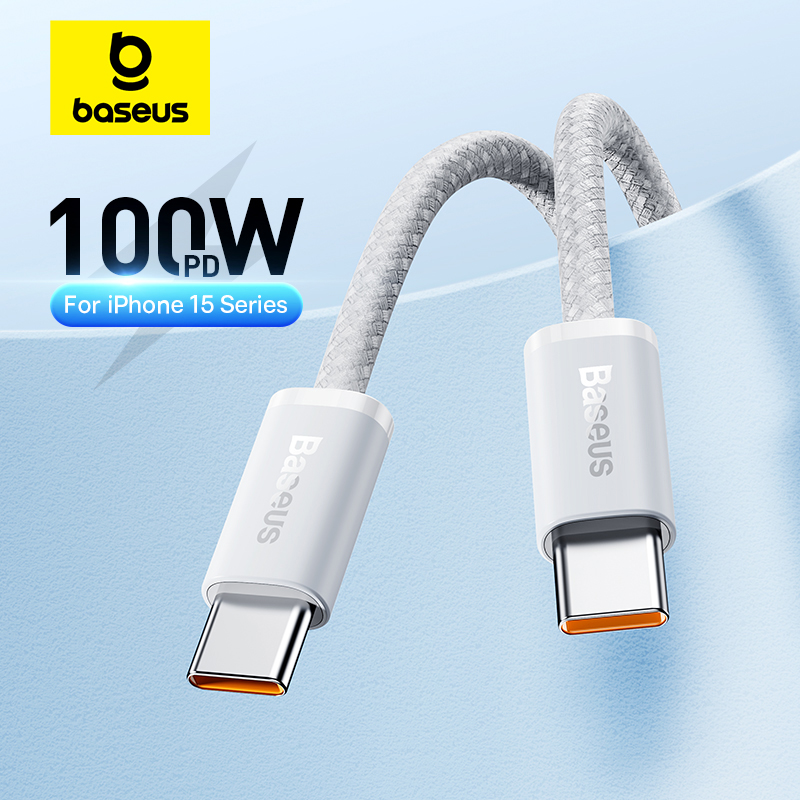 Кабель Baseus 100 Вт USB C — быстрая зарядка для iPhone и ноутбуков.