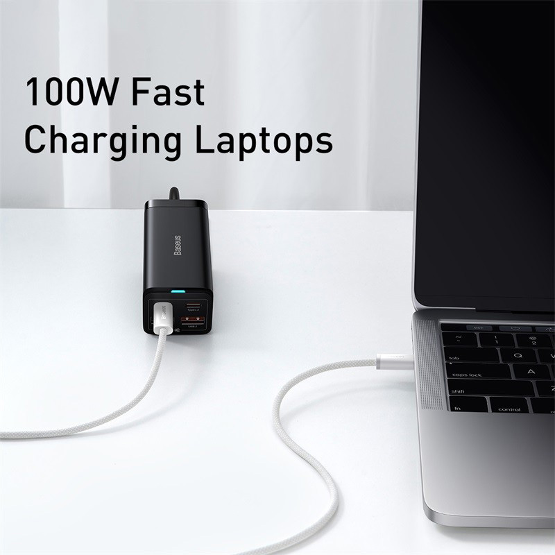 Кабель Baseus 100 Вт USB C — быстрая зарядка для iPhone и ноутбуков.