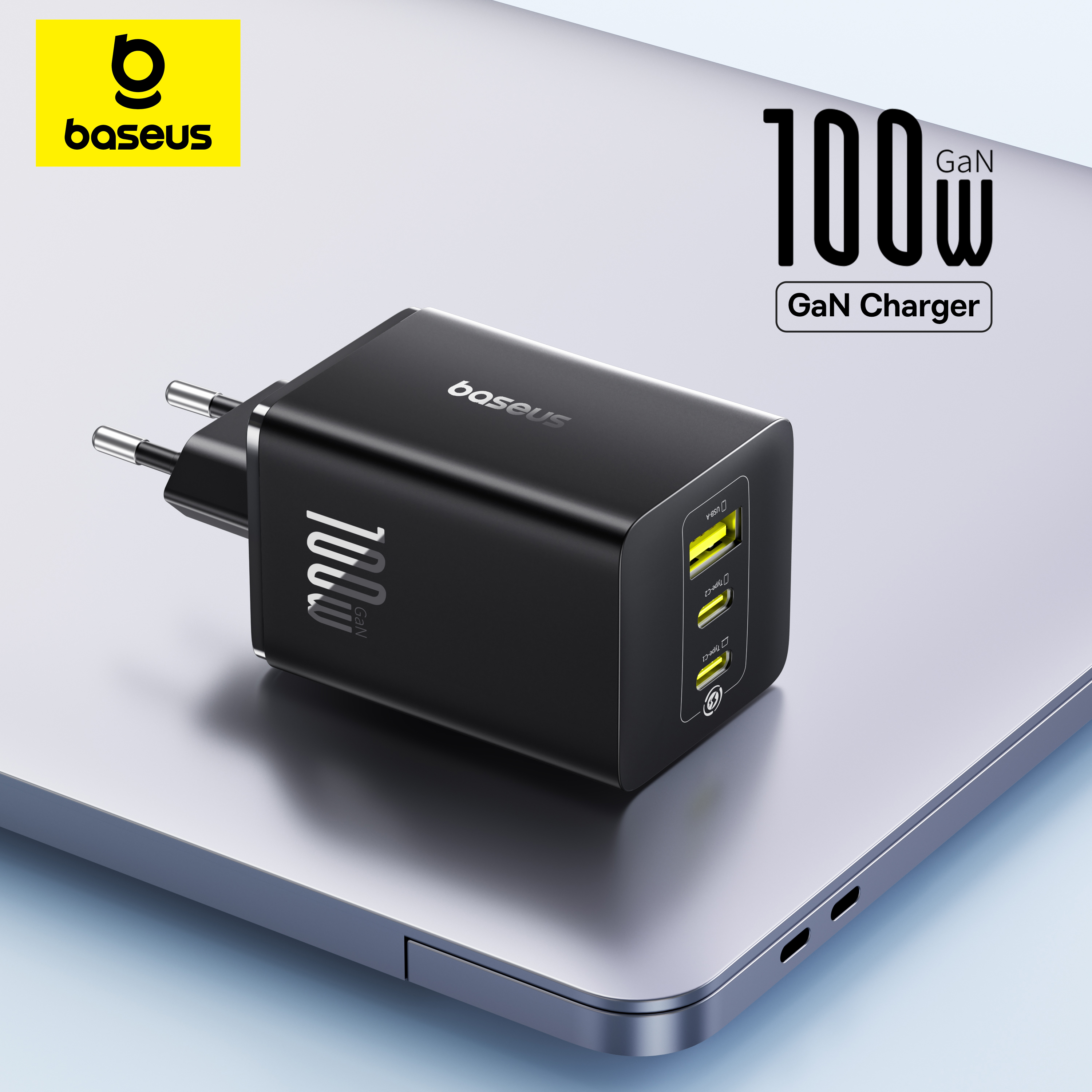 Baseus 100W GaN Şarj Cihazı - 3'ü 1 Arada Hızlı Şarj