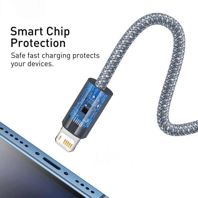 USB-кабель Baseus для быстрой зарядки iPhone и передачи данных.
