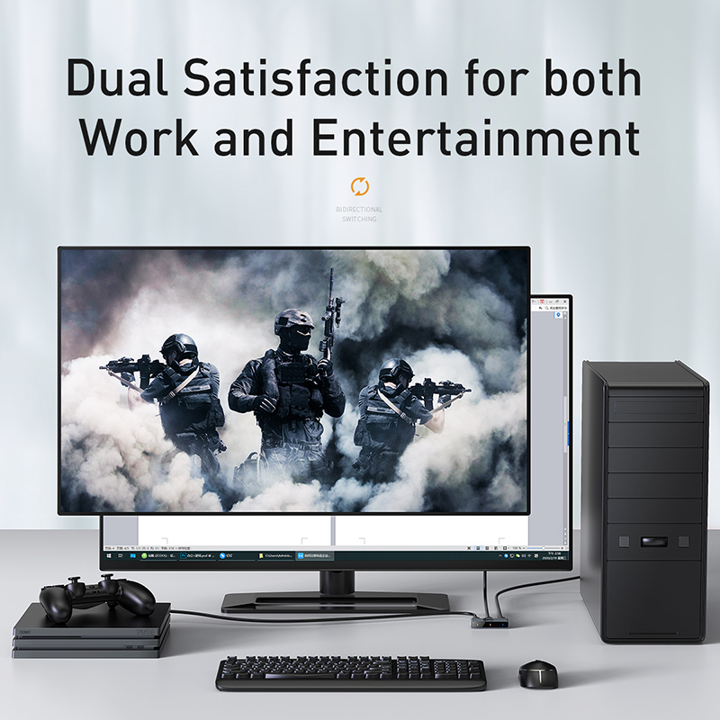 HDMI-коммутатор Baseus: адаптер 4K 60 Гц 1x2/2x1